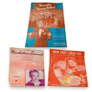 3pc Vintage 1940s Sheet Music Bundle Dorsey Hutton